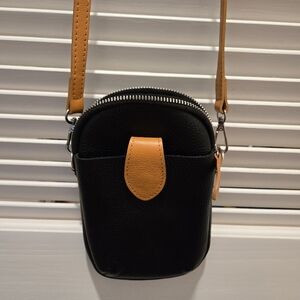 Black and Tan Crossbody Bag
